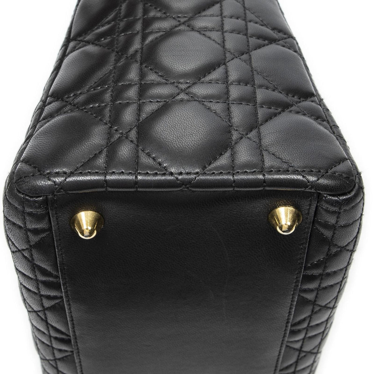 Dior Large Lady Dior Zip Black Canada Lambskin Leather Handbag