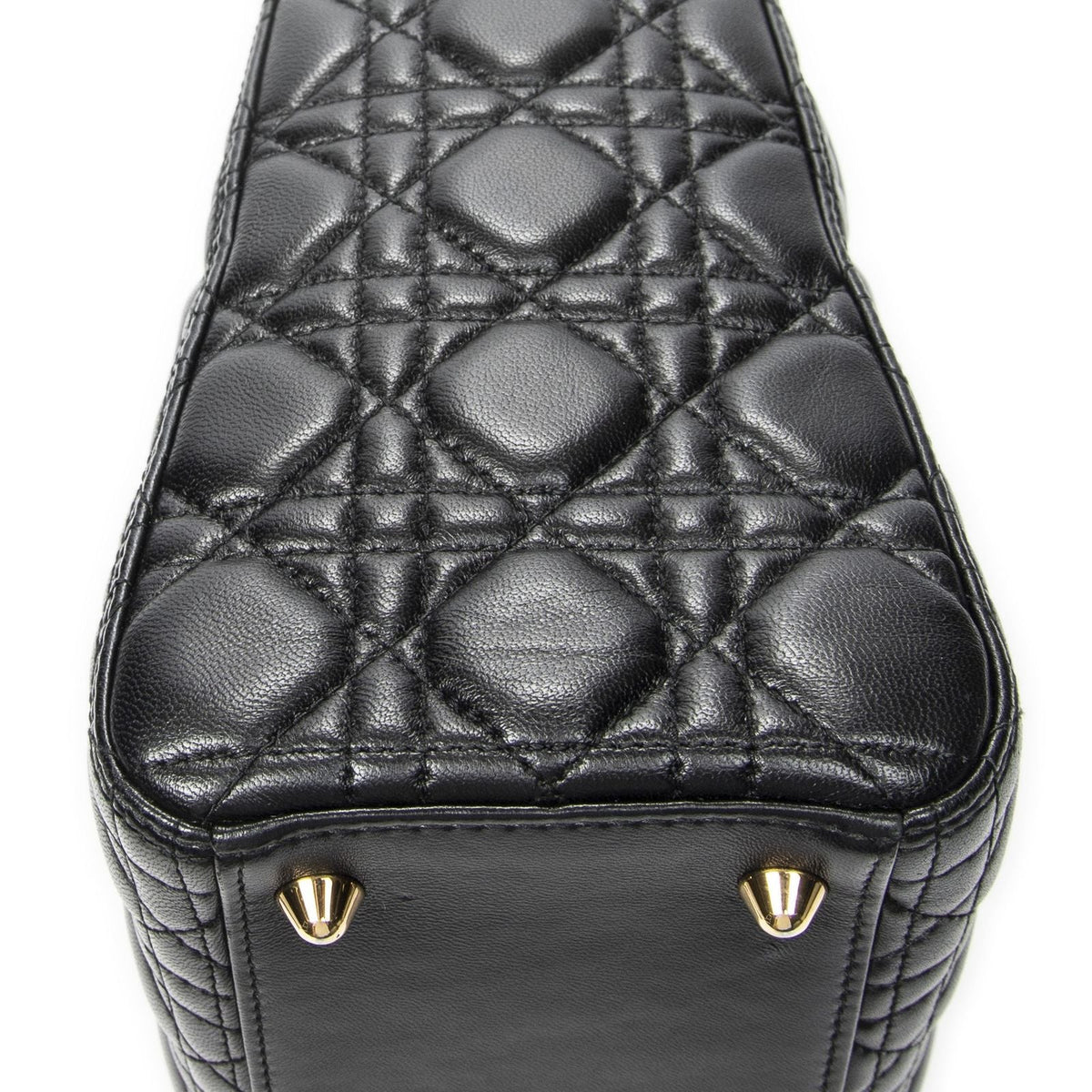 Dior Large Lady Dior Zip Black Canada Lambskin Leather Handbag