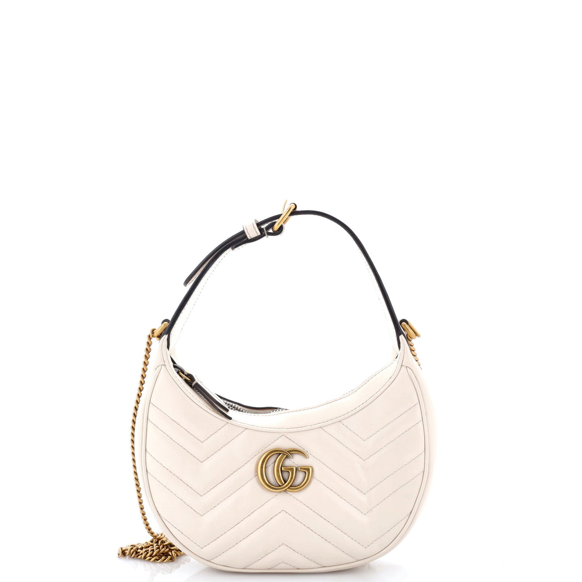 GG Marmont Half Moon Hobo Matelasse Leather Mini
